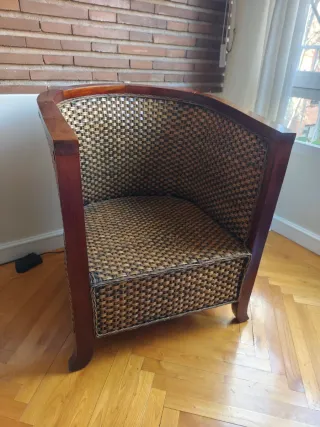 Butaca Ratán y Madera