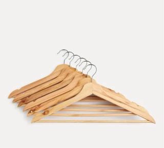 30 Perchas Madera Natural