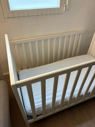 Cuna Ikea Sundvik Blanca + colchón Ecus Care