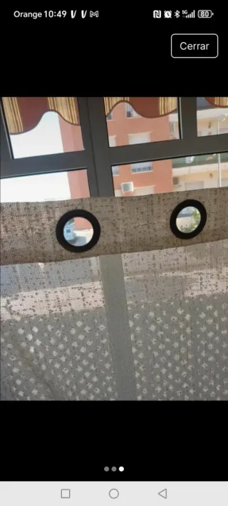 Coppia di tende color crema nuove