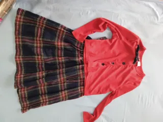 Vestido de niña a cuadros