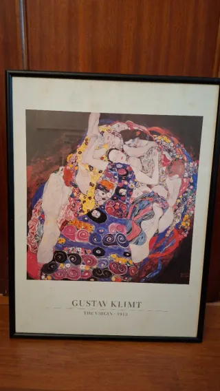 Lámina Gustav Klimt El Beso Enmarcada