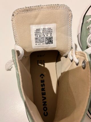 Botines Converse de caña alta, verde en talla 41