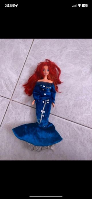 Bambola sirena vestito blu