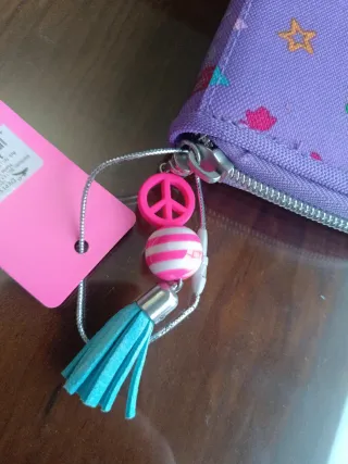 Cartera Top Model Morada con Dibujos