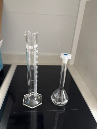 Juego material laboratorio cristal