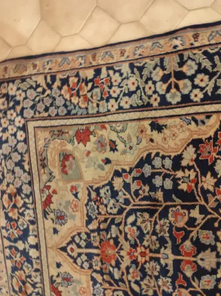 Tappeto Persiano Kirman - Lana Blu/Rosso