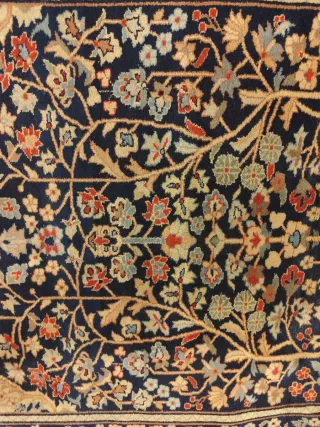 Tappeto Persiano Kirman - Lana Blu/Rosso