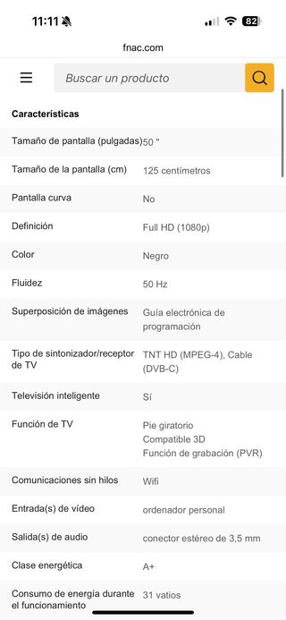 Televisión Samsung Negra