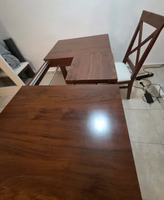 Mesa y 6 Sillas Comedor Madera