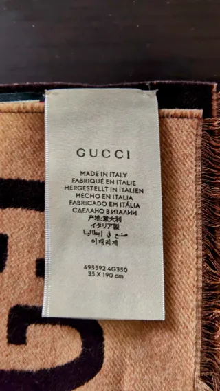 Sciarpa Gucci Lana e sera GG donna