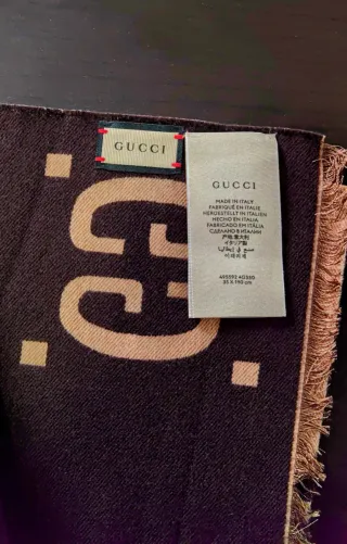 Sciarpa Gucci Lana e sera GG donna