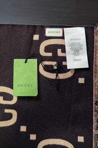 Sciarpa Gucci Lana e sera GG donna