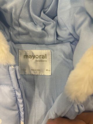 Buzo Mayoral ositos azul 1-2 meses 60cm