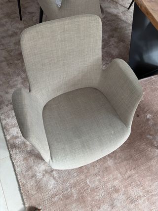 Conjunto de 6 sillas de comedor tapizadas gris