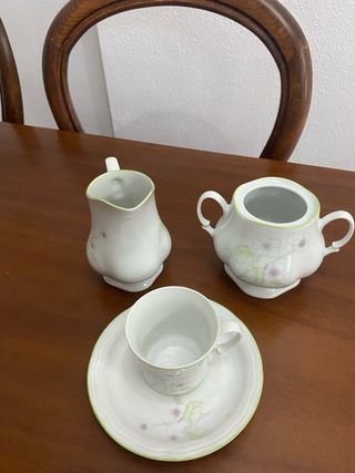 Juego de té porcelana floral