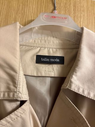 Gabardina Talla y moda Beige Talla XL