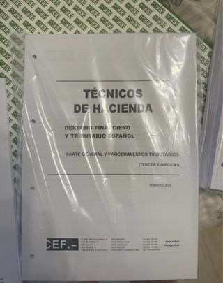 Apuntes oposiciones tecnico de Hacienda. Del CEF