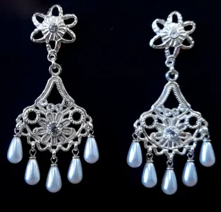 Pendientes Fallera Huertana Plata