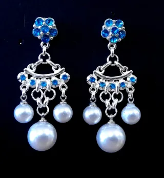 Pendientes Fallera Huertana Plata