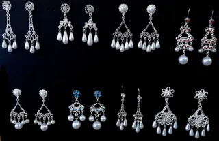 Pendientes Fallera Huertana Plata