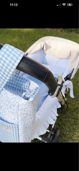 Conjunto Capazo Bugaboo Azul y Blanco