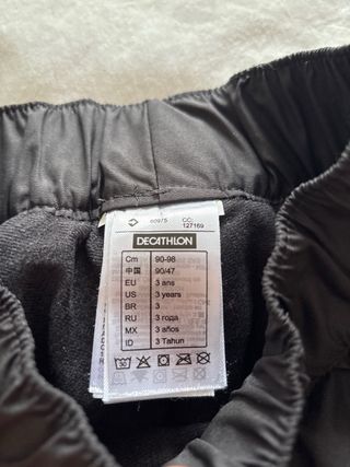 Pantalones de esquí infantiles negros