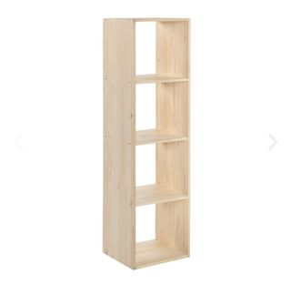 Estantería de pino 4 cubos