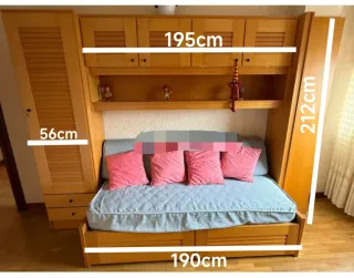 Cama nido con armarios