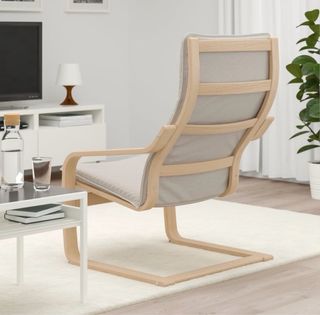 Sillón IKEA POÄNG cojín beige