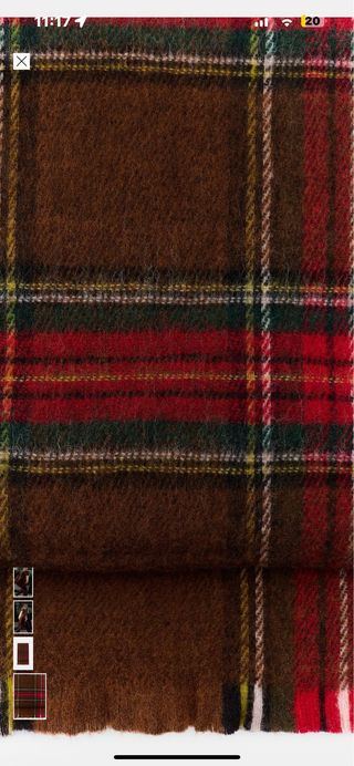 Maxi bufanda Zara cuadros marrón rojo verde