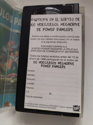 Power Rangers: La Película VHS (1995)