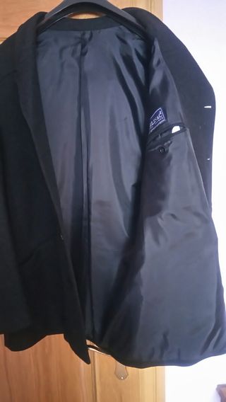 Chaquetón tres cuartos de paño gris/marengo nuevo