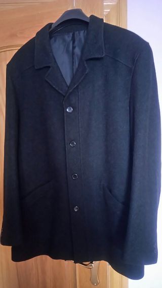 Chaquetón tres cuartos de paño gris/marengo nuevo