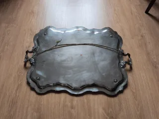 Gran bandeja plateada Siglo XIX