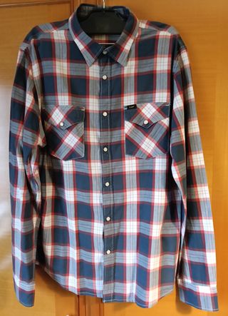 Camisa hombre tipo western manga larga Lee talla L