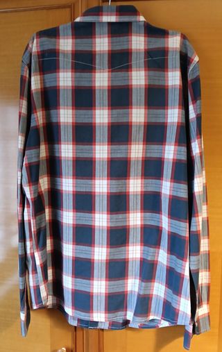 Camisa hombre tipo western manga larga Lee talla L