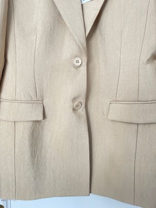 Blazer Zara Beige Dorado Talla M