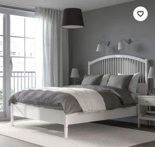 Cama + Colchon  140 x 200 blanca madera