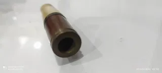 Boquilla cigarrillo vintage cuero y hueso