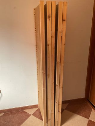 Biombo de madera plegable, 5 paneles