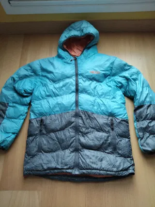 Chaqueta +8000 gris y turquesa. Niño T.14
