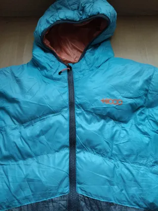 Chaqueta +8000 gris y turquesa. Niño T.14