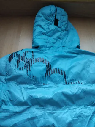 Chaqueta +8000 gris y turquesa. Niño T.14