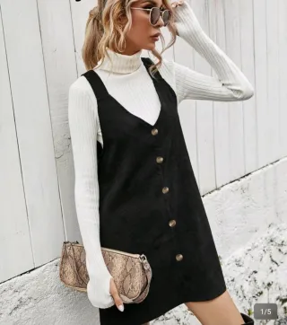 Vestido micropana negro talla S