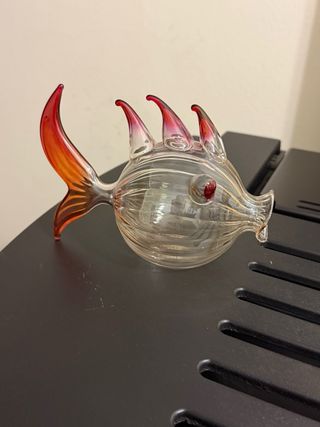 Decorazione pesce in vetro soffiato