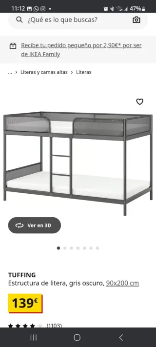 Litera metálica 90x200