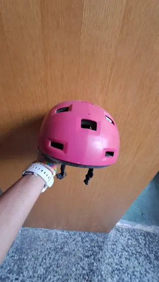 Casco infantil rosa