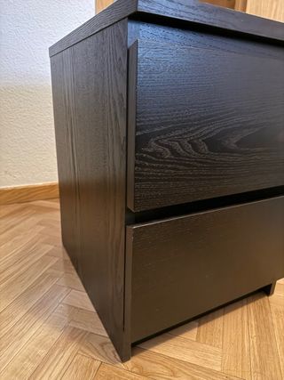 Mesilla Noche Ikea Malm Negra