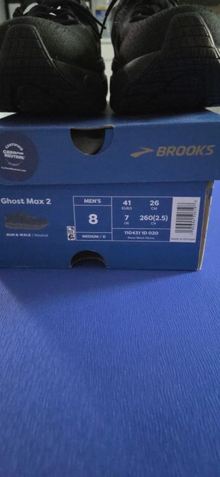 Brooks Ghost Max 2 Zapatillas Running Negras